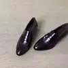 Sapatos de Couro de Vaca Super Macio de Boca Profunda Sapatos Únicos Bico Fino Mocassins Salto Grosso Temperamento Francês Estilo Britânico Elegante Sapatos Pequenos de Couro de Calçar