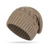 Inverno feminino vazamento rabo de cavalo à prova de vento quente gorro de tricô Hityin TEMU explosões transfronteiriças trança proteção para as orelhas gorro de lã