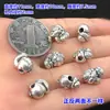 Plata pura s999 Lingote Retro Serpiente del Zodiaco Cuentas separadas Cuentas Cubo Cuerda de Mano trenzada Pulsera Collar Accesorios de bricolaje hechos a mano