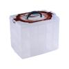 Caja de plástico transparente extraíble multicapa, grande, de tres capas, portátil, para guardar herramientas, cosméticos, joyas y juguetes.