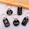 Llavero de metal llavero de hotel tarjeta marcado láser letras número logo publicidad regalos promocionales
