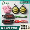 Puxador de Zíper Personalizado de PVC Macio para Bolsas, Pingente DIY de Alta Qualidade, Aba Colorida Dupla Face