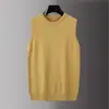 Nuevo Chaleco Suéter Sin Mangas para Hombre Otoño/Invierno 2026, Tejido de Cuello Redondo, Estilo Coreano, Chaleco Suéter para Hombre