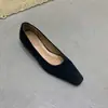 Zapatos Individuales de Cuadrado Bajo Retro Francés de Tacón Bajo para Mujer 2026 Otoño Nuevos Mocasines de Gamuza para el Trabajo Zapatos de Mujer