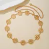 Joyería transfronteriza europea y americana, accesorio de cadena para la cintura circular hueca de metal vintage, cinturón moderno y versátil para vestidos de mujer