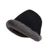 Gorro de invierno para mujer, nuevo gorro de pescador cálido de felpa, estilo coreano, con protección para las orejas, estilo jersey Lei Feng, para estudiantes, para viajes y lavabos.