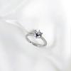 Anillo de Circonita de Plata Esterlina S925 Simple y Versátil Diseño de Nicho Femenino Anillo Ajustable Popular Anillo Personalizado Venta al por Mayor