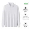 Talla europea, polo de exportación transfronteriza, camiseta deportiva de secado rápido, ropa de trabajo, polo blanco de manga larga para hombre, hecho a medida