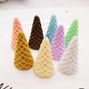Base de cono de helado de resina de simulación, llavero colgante, accesorios de helado