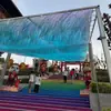 Cortina Estrellada de Techo con Efecto de Viento de Moda para Centros Comerciales, Plazas, Calles Peatonales, Pasillos, Cortina de Lluvia con Acabado de Galaxia Láser para Exteriores