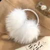 Orejeras de Piel de Mapache Genuina para Mujer, Calentadores de Orejas Cálidos Otoño/Invierno, Protección para Orejas Linda, Orejeras Antihielo, Felpa, Mismo Estilo que la Hermana Mayor