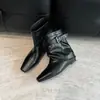 Primer encuentro: elegantes y geniales, versátil uso de dos maneras, hebilla de cinturón retro desmontable, botas largas de pierna recta para mujer, estilo de bota minimalista