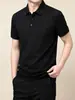 Camiseta de manga corta de hombro normal, aroma a menta de lujo, atmósfera, polo para hombre, camisa casual, color liso, ropa de trabajo, impresión de empresa