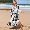 Jaqueta Cobre-Biquíni Europeu e Americano de Viscose Transfronteiriça Roupa Externa para Fato de Banho de Águas Termais Saia de Praia à Beira-Mar Xale de Fato de Banho para Mulheres