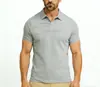 Suporta Dropshipping 2026 Primavera/Verão Transfronteiriço Tops Masculinos Versáteis com Gola Reversível, Camisas Polo Casuais de Manga Curta