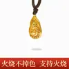 Nuevo modelo del mismo estilo que en las joyerías: Colgante de Buda de moneda de oro arena estilo antiguo. El colgante de oro arena no se decolora ni siquiera al quemarse
