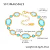 Tobillera Omaca Super Brillante Facetada de Cristal Checo Acero Inoxidable Chapado en Oro de 18 Quilates Tobillera de Lujo Accesible para la Playa Joyería para el Pie