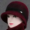 Nuevos Sombreros de Otoño e Invierno para Mujeres de Mediana Edad y Mayores, Elegantes Sombreros Tipo Cubo Casuales para Abuelas, Versátiles Gorros de Punto para Personas de Mediana Edad y Mayores