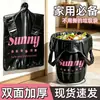 Bolsas de Basura Color Rosa Hielo Libres de Lágrimas, Extra Grandes y Gruesas, con Asas de Cuerda, para Uso Doméstico en Cocina y Baño, Resistentes y Duraderas