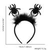 Diadema de Plumas de Halloween Headdress de Dibujos Animados de Fantasma Murciélago Diadema para Fiesta de Disfraces Suministros Decorativos para Diadema