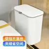 Bote de basura de pared para cocina doméstico con tapa para puerta de armario de pared cubo de basura de cocina colgante para baño inodoro