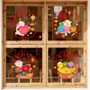 Año de la Oveja Día del Festival de Primavera Registro Bolsa de la Suerte Lingotes Linternas Decoraciones Festivas Pegatinas Electroestáticas para Puertas y Ventanas de Vidrio 2027