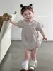 Jennybebe2027 Nuevo Estilo de Verano Mameluco Lindo de Manga Corta para Bebés Niñas con Estampado Floral Pastoral