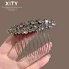 Nuevo Peine para el Cabello con Pedrería Estilo Coreano para Mujeres, Herramienta de Peinado de Alta Gama y Elegante, Accesorio para Fijar el Cabello Lateral