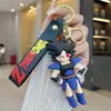 Llavero colgante de Dragon Ball adorno de goma suave de PVC figura de anime de dibujos animados llavero colgante para bolsa de pareja