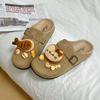 Lindas Chanclas Casuales de Dibujos Animados para Niñas Birkenstock Otoño e Invierno Shirley Rose Retro Calzado de Exterior Planos Chanclas de Punta Media