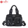 Angelkiss Bolsa de Mano Casual Retro Lavada Multifuncional Gran Capacidad Nicho Hombro Único Cruzada