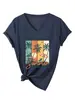 Llévame donde verano Amazon Wish sitio independiente moda versátil camiseta de mujer con cuello en V y manga corta