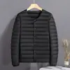 Chaqueta cálida de plumón con cuello redondo o en V, Ropa de trabajo con capucha convertible transfronteriza, Abrigo popular para transmisión en vivo