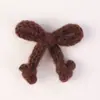 Accesorios de Moño de Lana Hechos a Mano, Pasadores para Ropa y Cabello, Accesorios de Bricolaje, Mini Accesorios de Moño Coloridos