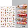 Pegatinas de Uñas Nuevas Transfronterizas ins Invierno Navidad Papá Noel Muñeco de Nieve Árbol de Navidad Pegatinas Adhesivas para Uñas