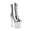 Tacón de aguja de 20 cm plataforma plataforma pole dance tacones super altos modelo desfile de pasarela odio botas altísimas femenino botas Martin femenino