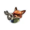 Broche de Acrílico Lindo de Dibujos Animados Estilo Ins Japonés y Coreano Insignia Judy Nick de Zootopia Corsage Pequeño Fresco