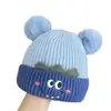Chapéu de bebê outono e inverno chapéu de tricô para bebê chapéu de tricô de desenho animado para menino proteção de orelha para bebê quente à prova de vento inverno