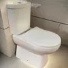 Inodoro de Tipo Horizontal Dividido Sin Borde Labial, Inodoro Estándar para Uso Doméstico, Asiento de Inodoro para Baño Tipo Descarga