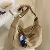 Bolsa de lona transfronteriza para mujer, nueva bolsa tote de moda de la primavera 2026, bolsa cruzada de gran capacidad para estudiantes que asisten a clases
