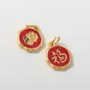 2025 Benmingnian Zodiaco Serpiente Accesorios Arena Antigua Oro Dibujos Animados Adorable Serpiente Fu Serpiente de Amor Conejo Colgante DIY Lote
