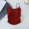 Diseño Puramente Sexy y Dulce, Camisola Plisada con Copas Integradas, Se Puede Usar como Ropa Interior o Exterior, Hermoso Top de Espalda para Mujer