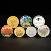 Moedas Commemorativas de Metal Criativas Pontos Turísticos Cênicos da Cidade Personalizados Medalhas Commemorativas Culturais e Criativas Artesanato em Metal Insígnias Commemorativas de Dupla Face