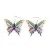 Pendientes acrílicos de Amazon transfronterizos pendientes de mariposa de dibujos animados pendientes con colgante de espacio diseño personalizado pendientes de tachuela de mariposa