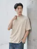 Camiseta de algodón puro de manga corta para hombre estilo vintage, corte holgado europeo y americano, adecuada para adolescentes, Amazon transfronterizo, 180G, marca americana de moda, venta al por mayor