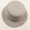 13.5cm Tela Cepillada DIY Sombrero Hecho a Mano en Blanco Accesorios Pequeños de Bombín Pinza para el Cabello Sombrero Juguete para Mascotas Sombrero Hecho a Mano Sombrero Desnudo