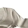 Busto grande cintura fina base justa malha suéter outono e inverno novo estilo gola redonda manga longa camiseta justa modeladora preto tamanho único cinza