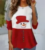 Moletom de Natal Europeu Masculino Gola Redonda Estampa 3D Rena Boneco de Neve Manga Longa Pulôver Outono Inverno Nova Blusa