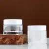 Atacado Spot Garrafa de Vidro Fosco para Creme 5G-100G Garrafa de Vidro Cosmética Tampa Branca Garrafa de Creme Garrafa de Creme