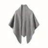 26 Otoño Invierno Hilo Grueso Jaspeado Cachemir Chal Triangular Grande para Mujer Caliente Tejido Protección para el Cuello Bufanda Casual Versátil Capa